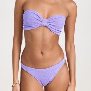 Hunza G Lavender Bandeau Bikini Set